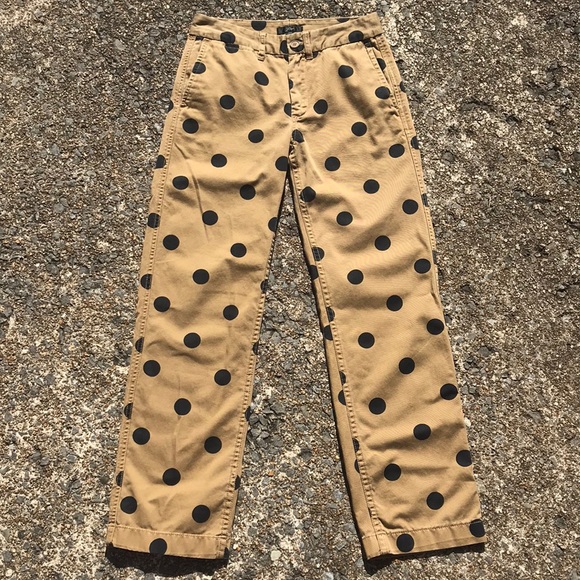 Cute J. Crew Polka Dot Khaki Chinos - Picture 2 of 8